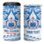 Toa Samoa Rugby Custom 4 in 1 Can Cooler Tumbler Uso aso uma Samoan Pattern White - Polynesian Pride