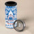 Toa Samoa Rugby Custom 4 in 1 Can Cooler Tumbler Uso aso uma Samoan Pattern White - Polynesian Pride