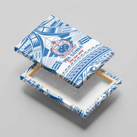 Toa Samoa Rugby Custom Canvas Wall Art Uso aso uma Samoan Pattern White - Polynesian Pride