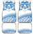 Toa Samoa Rugby Custom Car Mats Uso aso uma Samoan Pattern White - Polynesian Pride