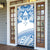 Toa Samoa Rugby Custom Door Cover Uso aso uma Samoan Pattern White - Polynesian Pride