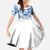 Toa Samoa Rugby Custom Family Matching Off The Shoulder Long Sleeve Dress and Hawaiian Shirt Uso aso uma Samoan Pattern White - Polynesian Pride