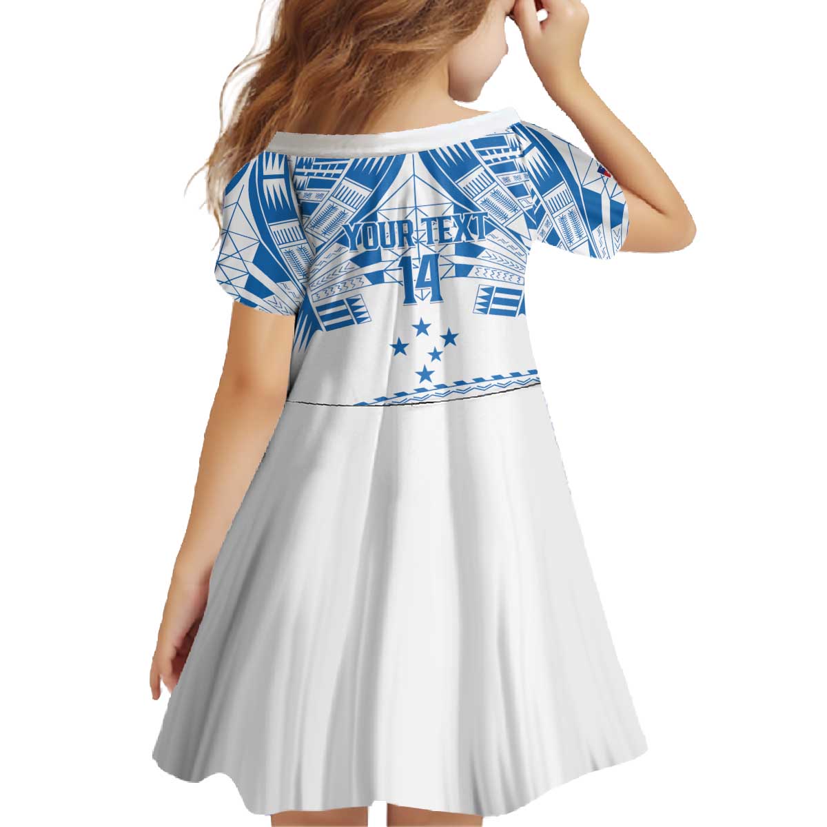 Toa Samoa Rugby Custom Family Matching Off The Shoulder Long Sleeve Dress and Hawaiian Shirt Uso aso uma Samoan Pattern White - Polynesian Pride