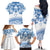 Toa Samoa Rugby Custom Family Matching Off The Shoulder Long Sleeve Dress and Hawaiian Shirt Uso aso uma Samoan Pattern White - Polynesian Pride
