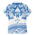Toa Samoa Rugby Custom Family Matching Off The Shoulder Long Sleeve Dress and Hawaiian Shirt Uso aso uma Samoan Pattern White - Polynesian Pride
