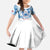Toa Samoa Rugby Custom Family Matching Summer Maxi Dress and Hawaiian Shirt Uso aso uma Samoan Pattern White - Polynesian Pride