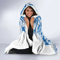 Toa Samoa Rugby Custom Hooded Blanket Uso aso uma Samoan Pattern White - Polynesian Pride