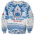 Toa Samoa Rugby Custom Sweatshirt Uso aso uma Samoan Pattern White - Polynesian Pride