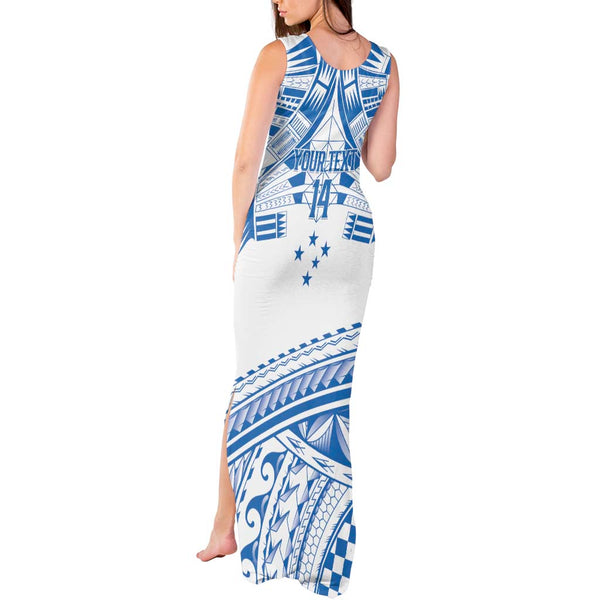 Toa Samoa Rugby Custom Tank Maxi Dress Uso aso uma Samoan Pattern White ...