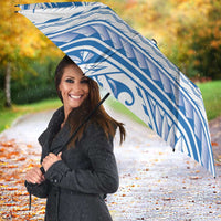 Toa Samoa Rugby Custom Umbrella Uso aso uma Samoan Pattern White - Polynesian Pride