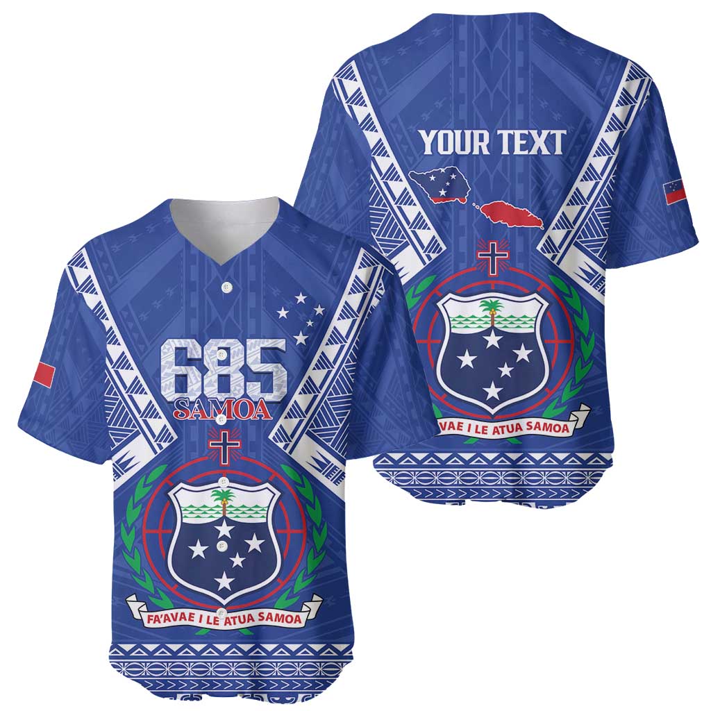 Personalised Samoa 685 Baseball Jersey Samoan Pride Coat Of Arms - Polynesian Pride