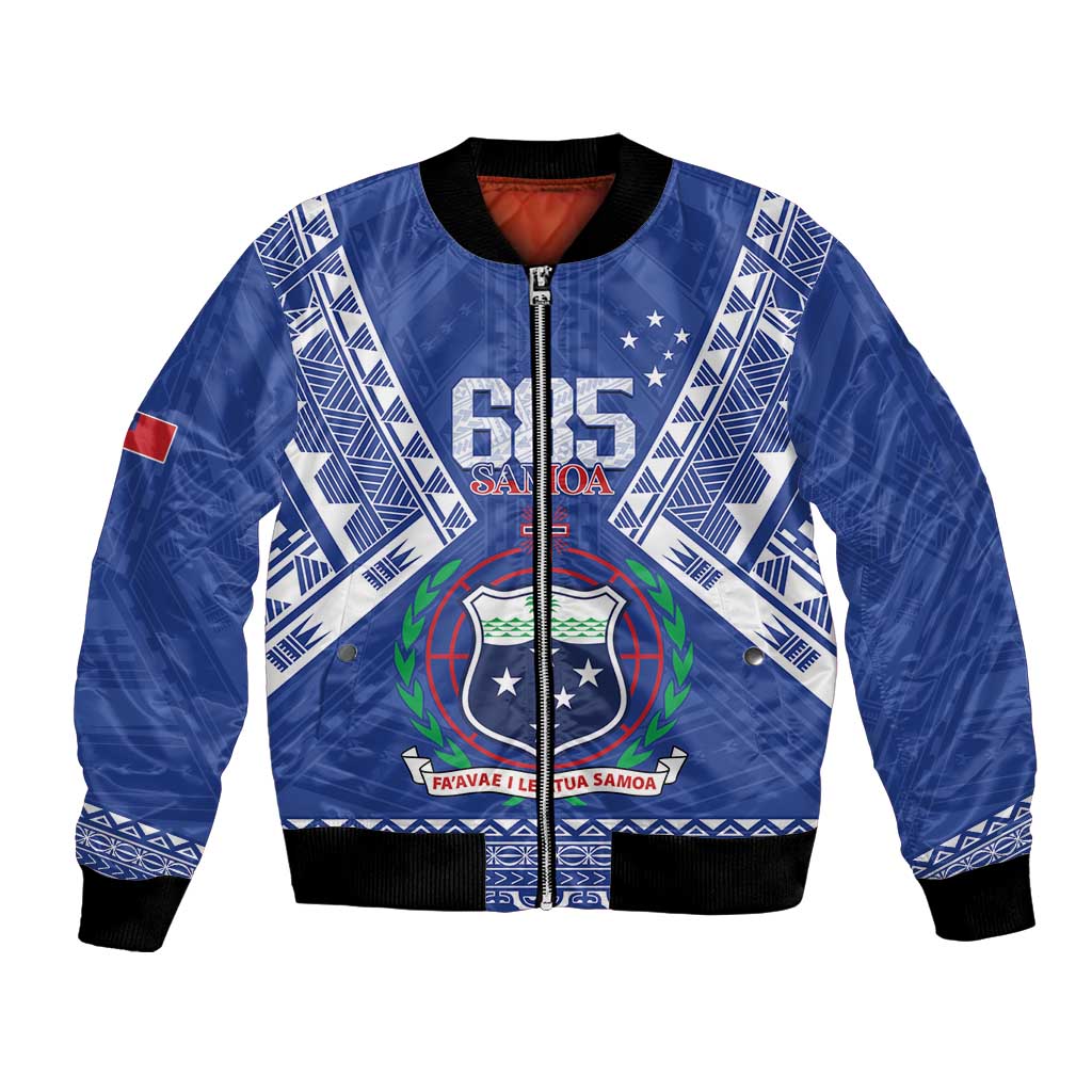 Personalised Samoa 685 Bomber Jacket Samoan Pride Coat Of Arms - Polynesian Pride