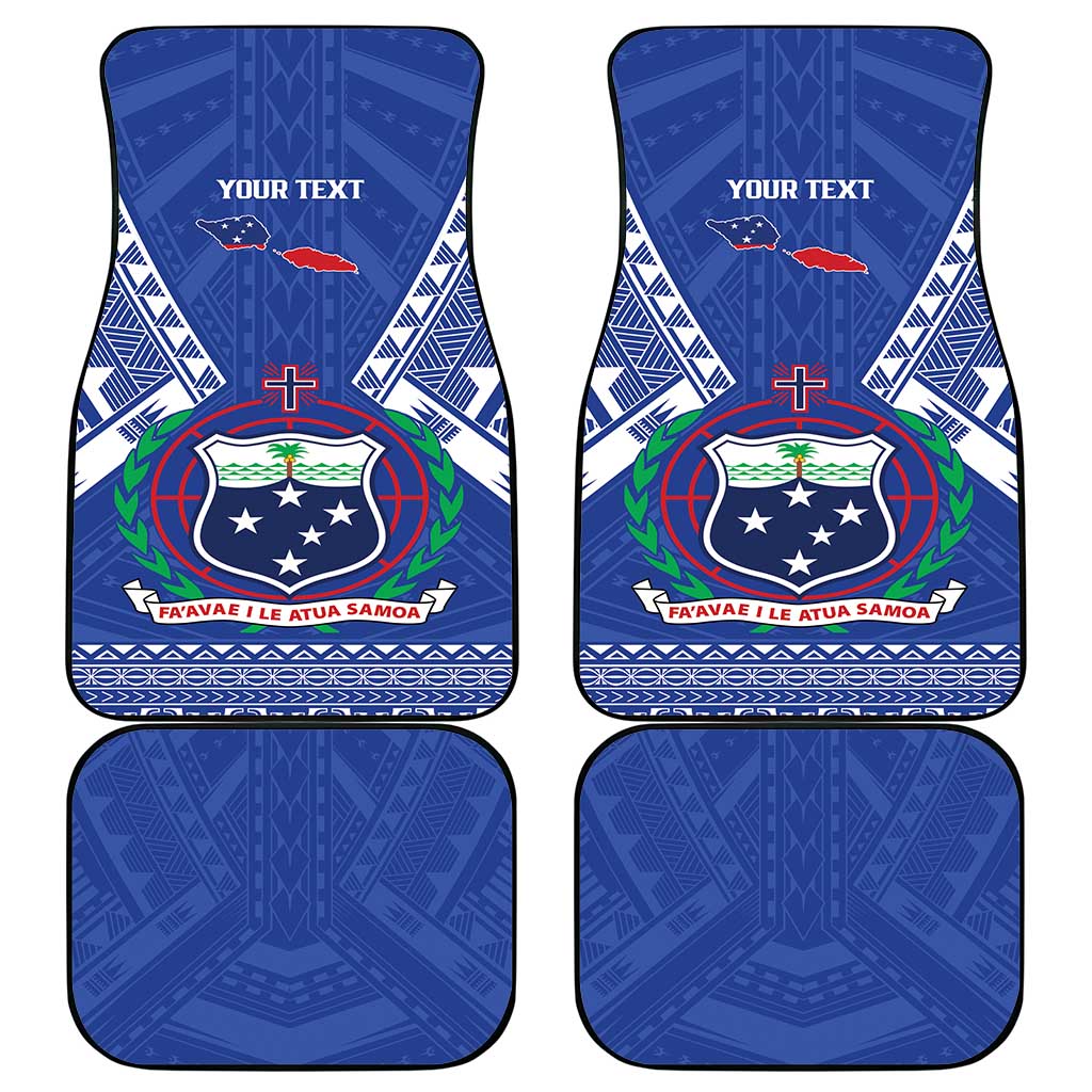 Personalised Samoa 685 Car Mats Samoan Pride Coat Of Arms - Polynesian Pride