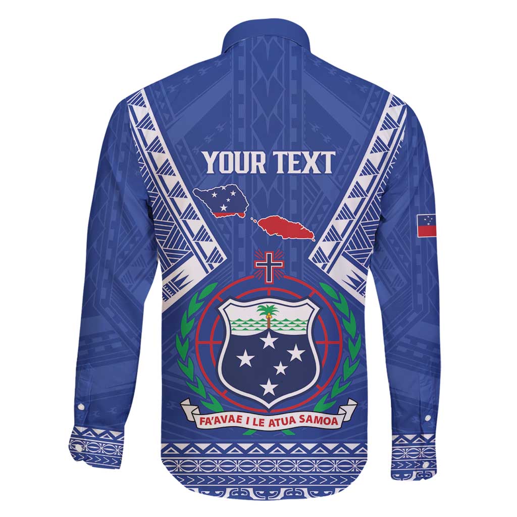 Personalised Samoa 685 Family Matching Long Sleeve Bodycon Dress and Hawaiian Shirt Samoan Pride Coat Of Arms - Polynesian Pride