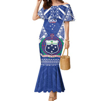 Personalised Samoa 685 Family Matching Mermaid Dress and Hawaiian Shirt Samoan Pride Coat Of Arms - Polynesian Pride
