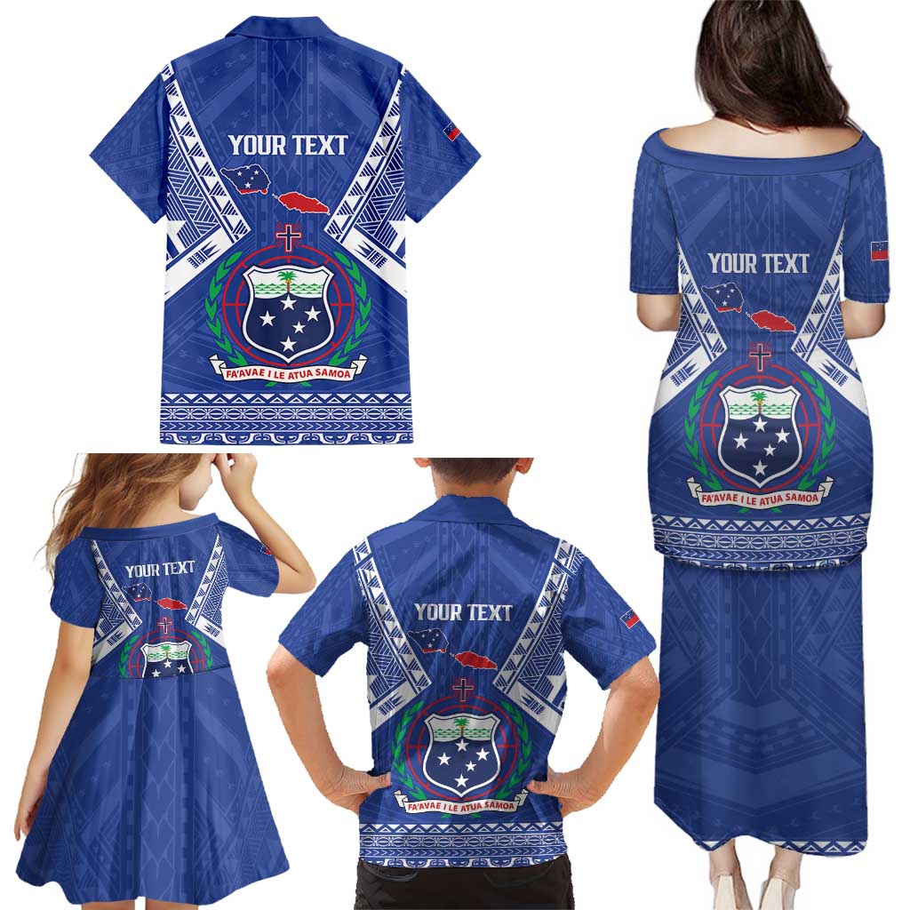Personalised Samoa 685 Family Matching Puletasi and Hawaiian Shirt Samoan Pride Coat Of Arms - Polynesian Pride
