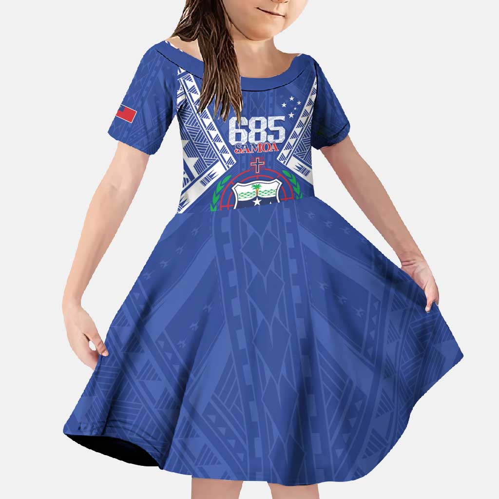 Personalised Samoa 685 Family Matching Short Sleeve Bodycon Dress and Hawaiian Shirt Samoan Pride Coat Of Arms - Polynesian Pride