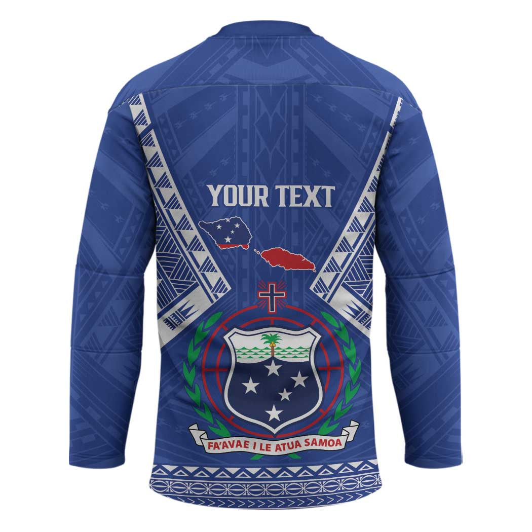 Personalised Samoa 685 Hockey Jersey Samoan Pride Coat Of Arms - Polynesian Pride