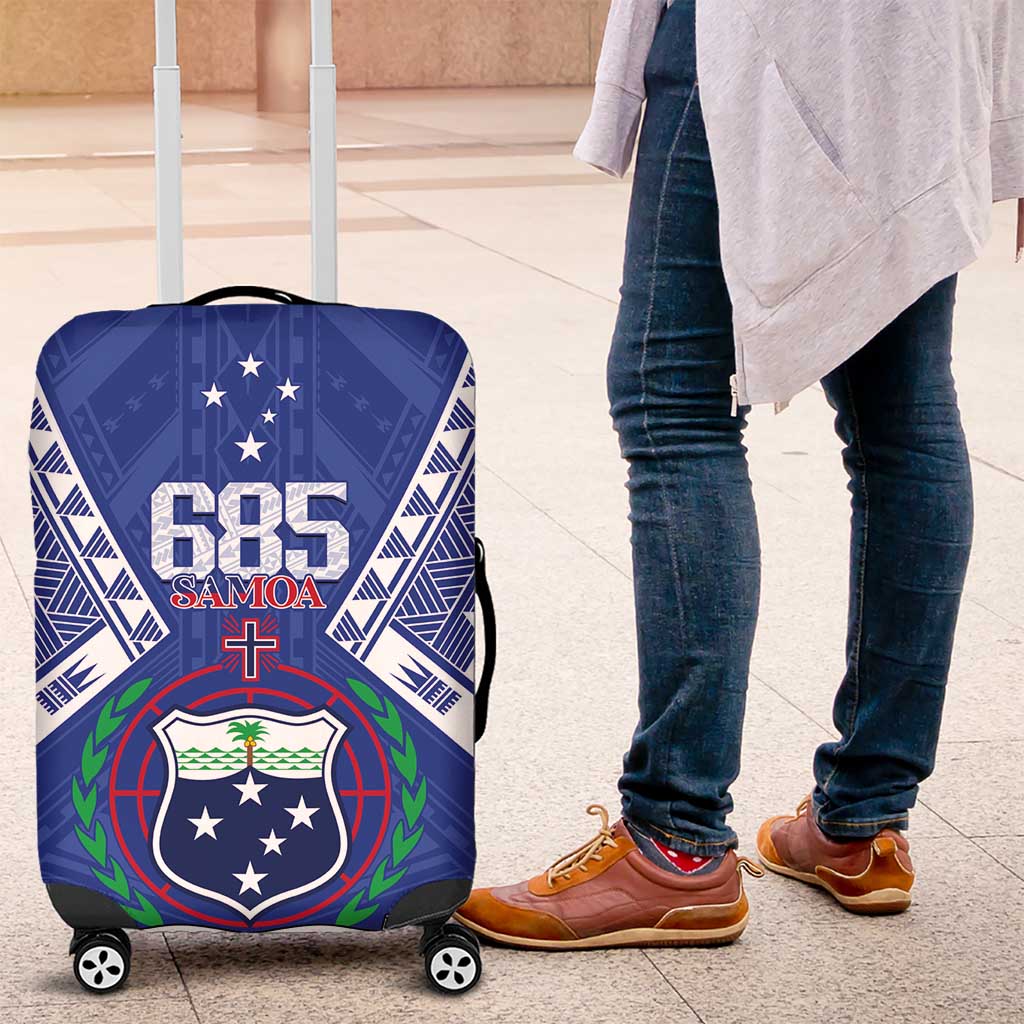 Samoa 685 Luggage Cover Samoan Pride Coat Of Arms LT14 Blue - Polynesian Pride