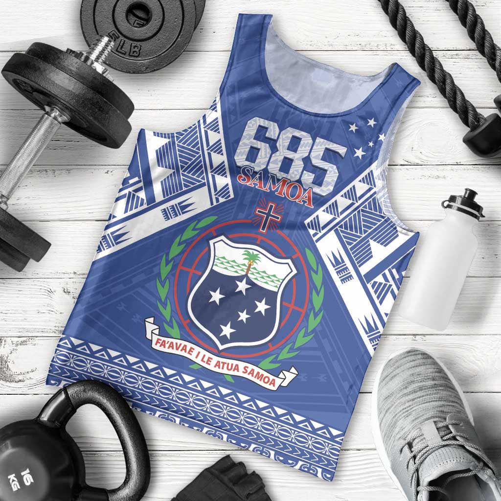 Personalised Samoa 685 Men Tank Top Samoan Pride Coat Of Arms - Polynesian Pride