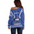Personalised Samoa 685 Off Shoulder Sweater Samoan Pride Coat Of Arms - Polynesian Pride