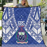 Samoa 685 Quilt Samoan Pride Coat Of Arms LT14 Blue - Polynesian Pride
