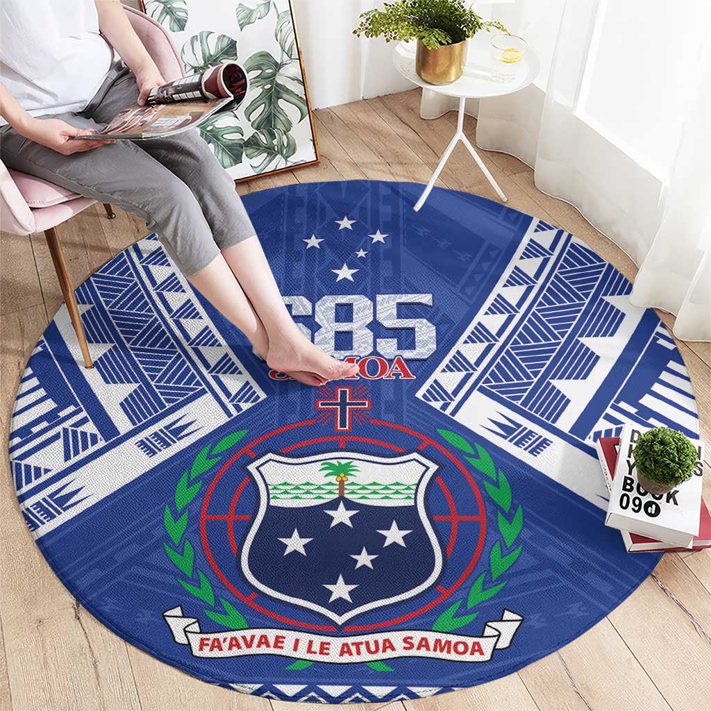 Samoa 685 Round Carpet Samoan Pride Coat Of Arms - Polynesian Pride