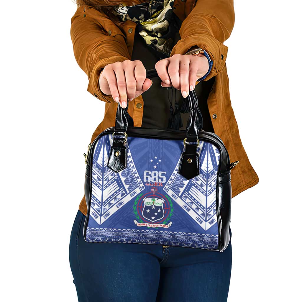 Samoa 685 Shoulder Handbag Samoan Pride Coat Of Arms LT14 One Size Blue - Polynesian Pride