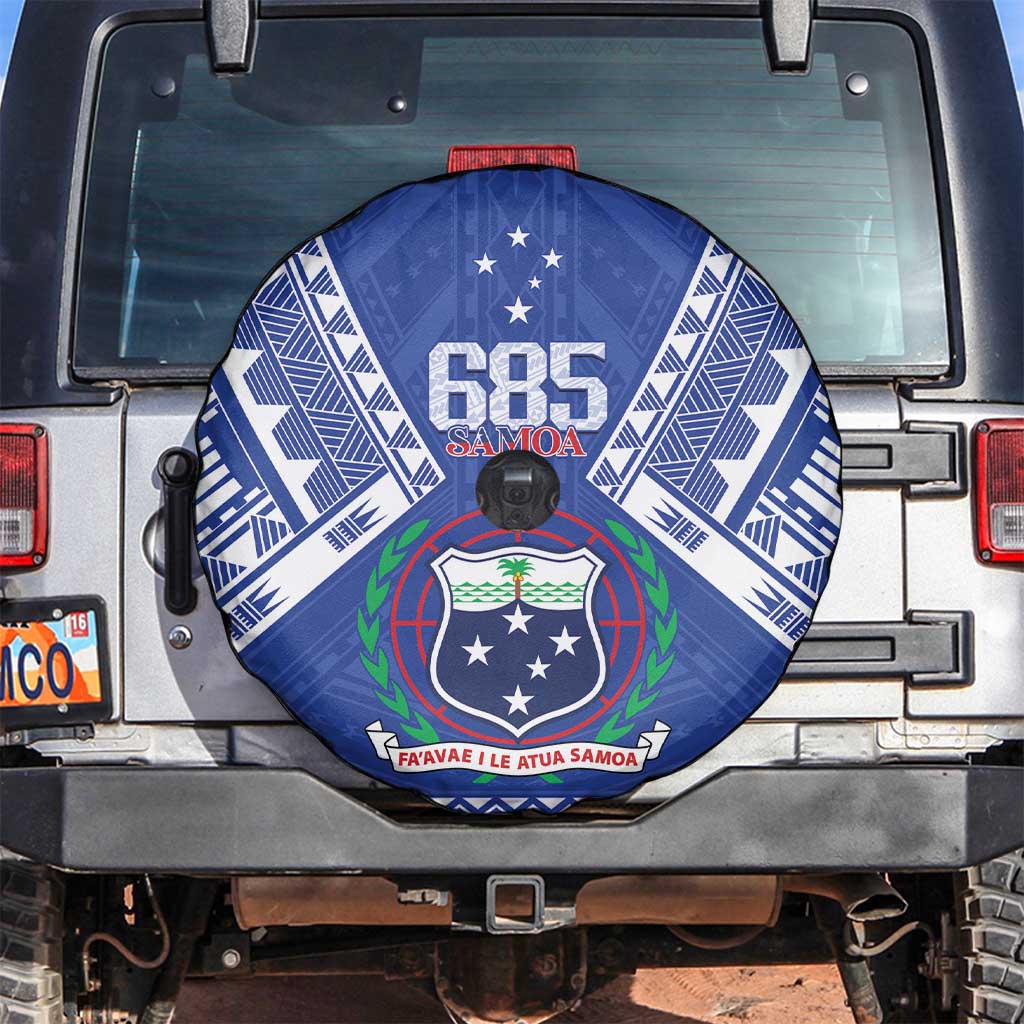 Samoa 685 Spare Tire Cover Samoan Pride Coat Of Arms LT14 Blue - Polynesian Pride