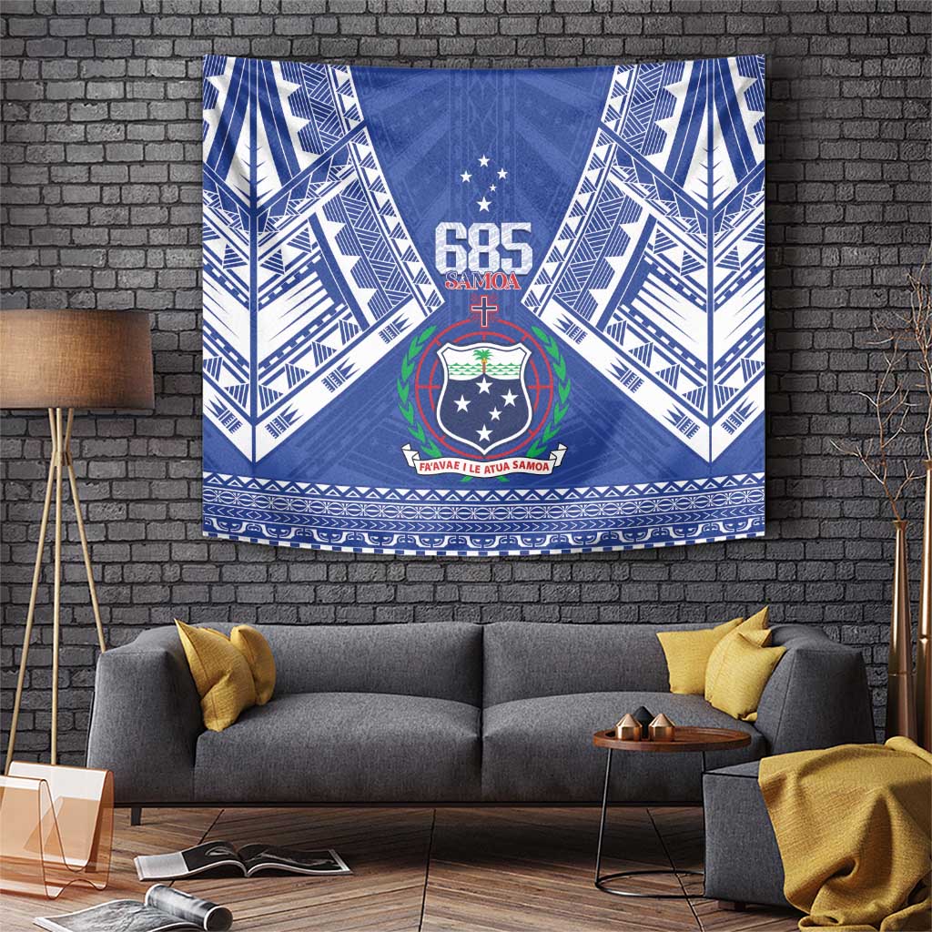 Samoa 685 Tapestry Samoan Pride Coat Of Arms LT14 Blue - Polynesian Pride