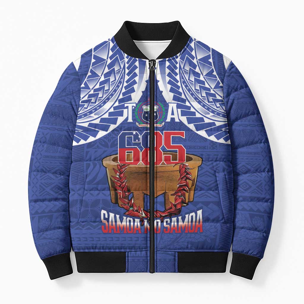 Toa Samoa Rugby Bomber Puffer Jacket 685 Pride Tanoa Ula Fala - Polynesian Pride