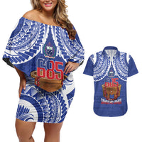 Toa Samoa Rugby Couples Matching Off Shoulder Short Dress and Hawaiian Shirt 685 Pride Tanoa Ula Fala - Polynesian Pride
