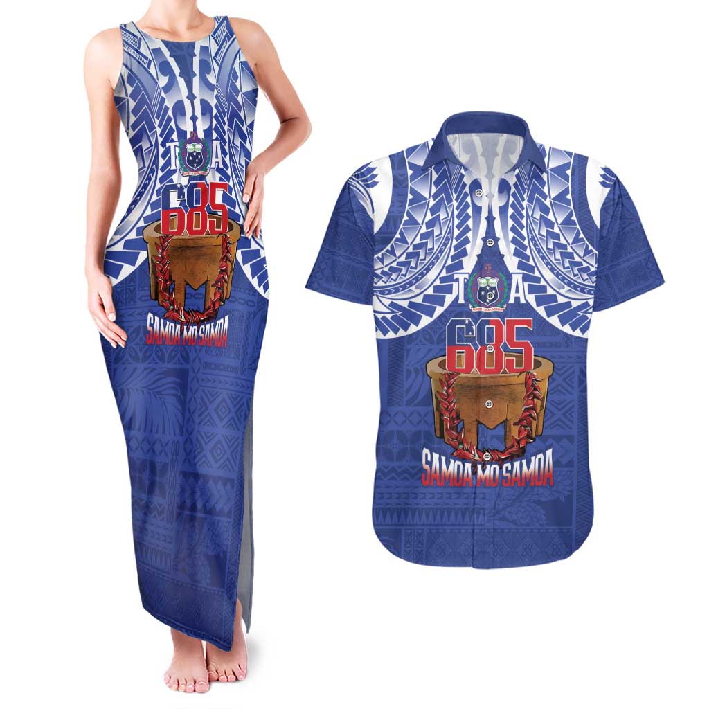 Toa Samoa Rugby Couples Matching Tank Maxi Dress and Hawaiian Shirt 685 Pride Tanoa Ula Fala - Polynesian Pride