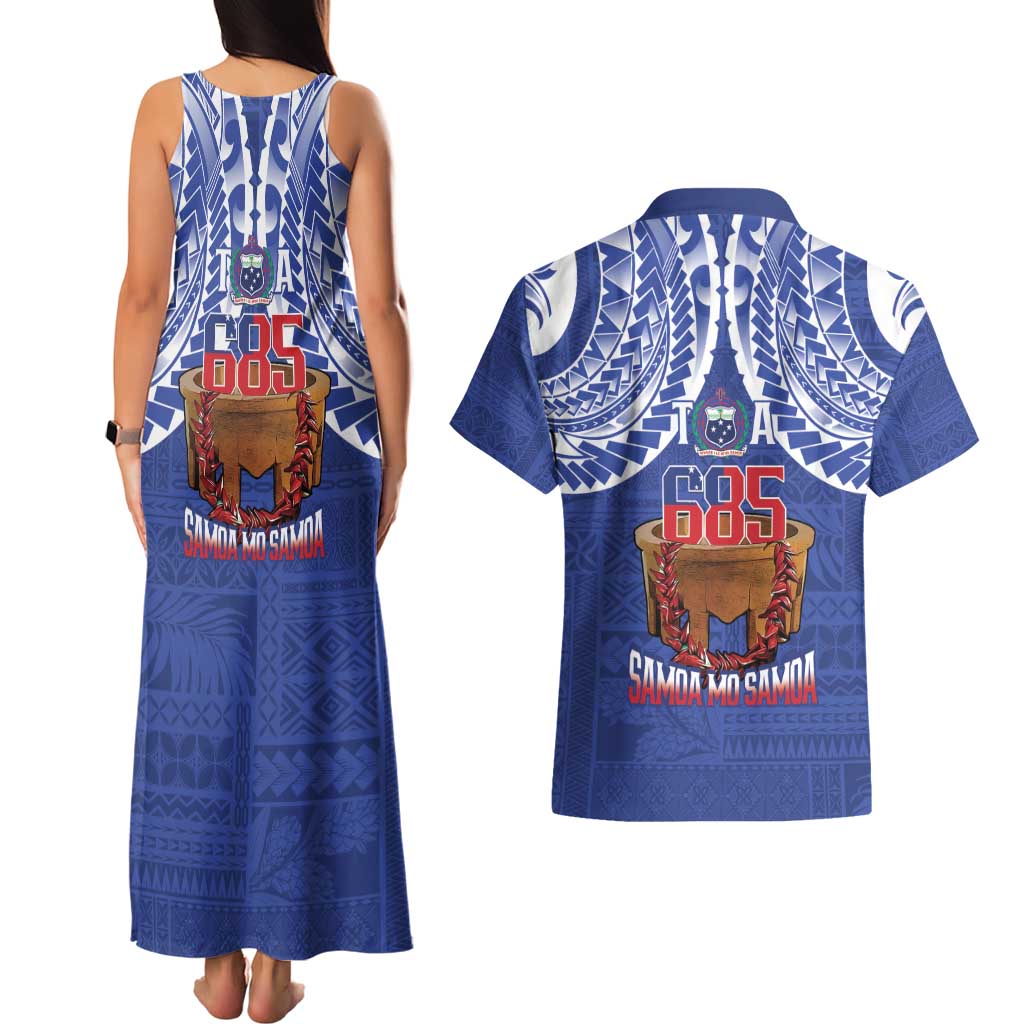 Toa Samoa Rugby Couples Matching Tank Maxi Dress and Hawaiian Shirt 685 Pride Tanoa Ula Fala - Polynesian Pride