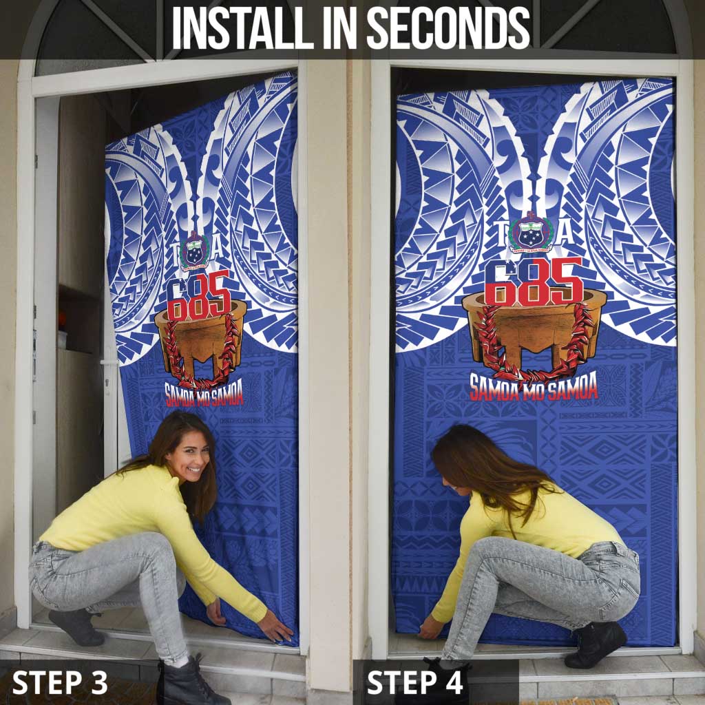Toa Samoa Rugby Door Cover 685 Pride Tanoa Ula Fala - Polynesian Pride