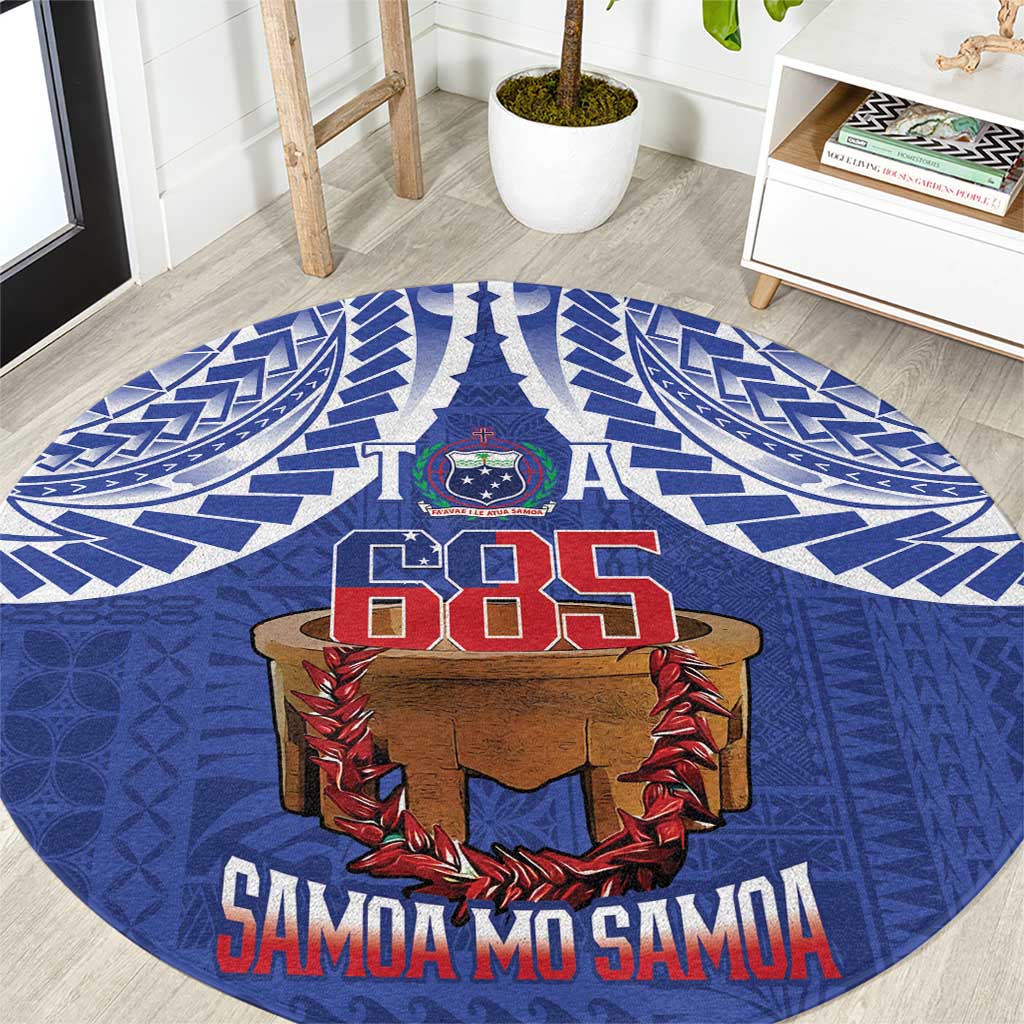 Toa Samoa Rugby Round Carpet 685 Pride Tanoa Ula Fala - Polynesian Pride