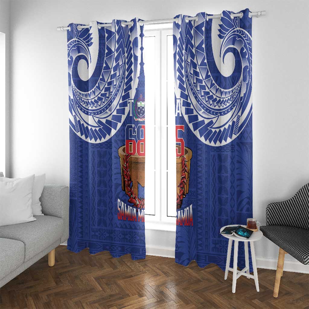 Toa Samoa Rugby Window Curtain 685 Pride Tanoa Ula Fala - Polynesian Pride