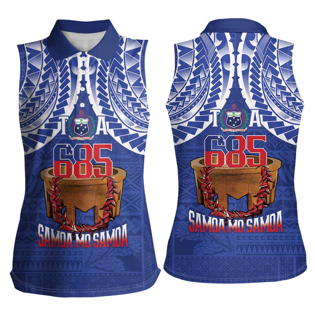 Toa Samoa Rugby Women Sleeveless Polo Shirt 685 Pride Tanoa Ula Fala - Polynesian Pride