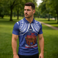 Toa Samoa Rugby Zipper Polo Shirt 685 Pride Tanoa Ula Fala - Polynesian Pride