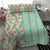 Menthol Green Aloha Hawaii Tiki Bedding Set Tropical Plumeria - Seamless Style