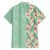 Menthol Green Aloha Hawaii Tiki Family Matching Off Shoulder Maxi Dress and Hawaiian Shirt Tropical Plumeria - Seamless Style