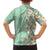 Menthol Green Aloha Hawaii Tiki Kid Hawaiian Shirt Tropical Plumeria - Seamless Style