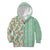 Menthol Green Aloha Hawaii Tiki Kid Hoodie Tropical Plumeria - Seamless Style