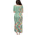 Menthol Green Aloha Hawaii Tiki Puletasi Tropical Plumeria - Seamless Style