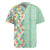 Menthol Green Aloha Hawaii Tiki Rugby Jersey Tropical Plumeria - Seamless Style