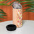 Orange Chiffon Aloha Hawaii Tiki 4 in 1 Can Cooler Tumbler Tropical Plumeria - Seamless Style