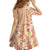 Orange Chiffon Aloha Hawaii Tiki Kid Short Sleeve Dress Tropical Plumeria - Seamless Style