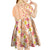 Orange Chiffon Aloha Hawaii Tiki Kid Short Sleeve Dress Tropical Plumeria - Seamless Style