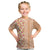 Orange Chiffon Aloha Hawaii Tiki Kid T Shirt Tropical Plumeria - Seamless Style