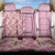 Pastel Magenta Aloha Hawaii Tiki Back Car Seat Cover Tropical Plumeria - Seamless Style